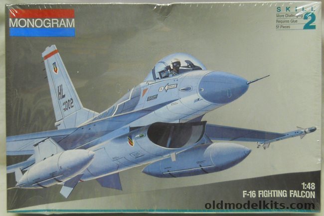 Monogram 1/48 F-16 Fighting Falcon, 5421 plastic model kit